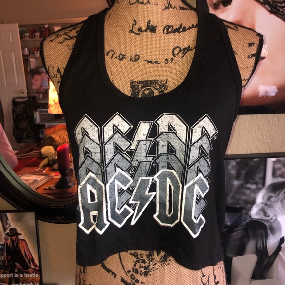 acdc Tops - -GIFTED-AC/DC Razorback Tank Crop Top